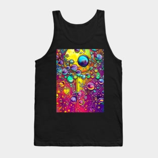 Liquid Rainbow Coloured Bubbles Tank Top